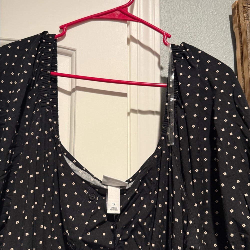 🍇Black patterned Dress - Picture 4 of 9